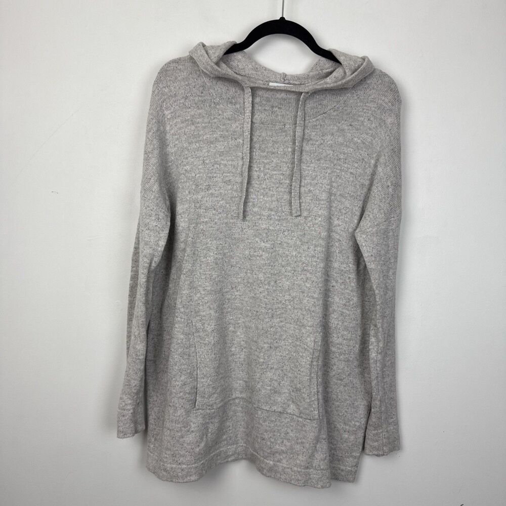 PureJill Women's Gray Sweater Hoodie Long Pullover Size Medium
